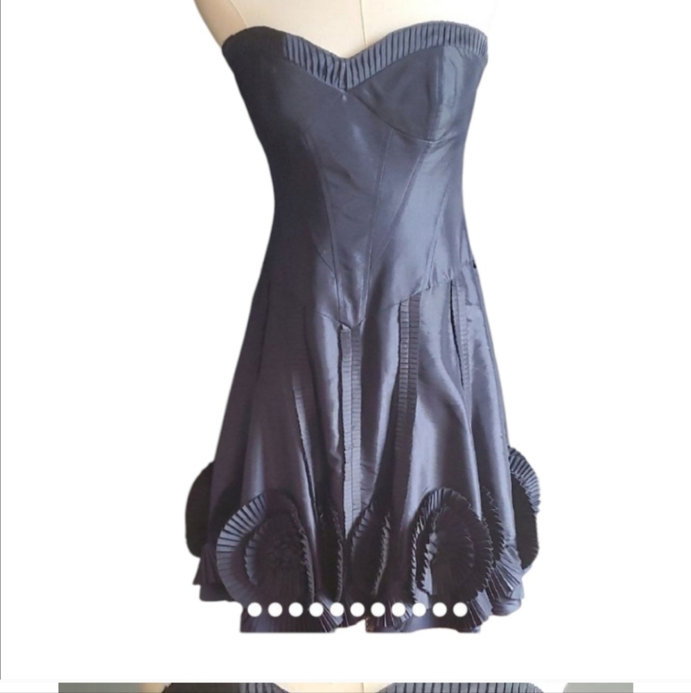 Etoile Blue Strapless Sweetheart Fit and Flare Dress Size 6 - Picture 17 of 17